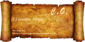 Czinege Olga névjegykártya